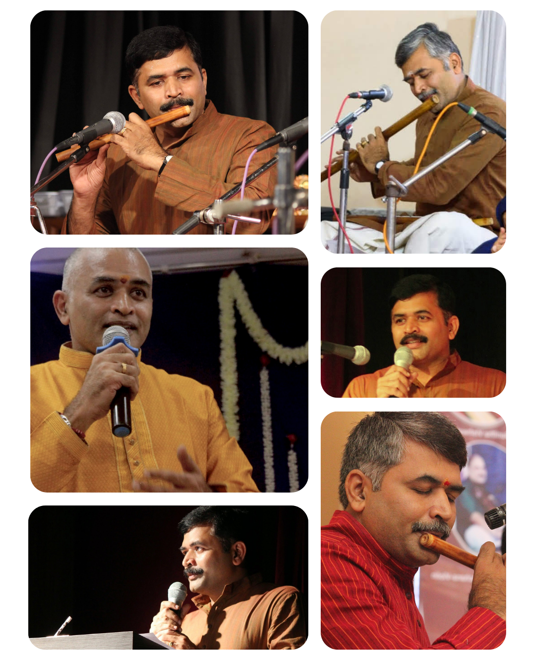 Flute performances collage